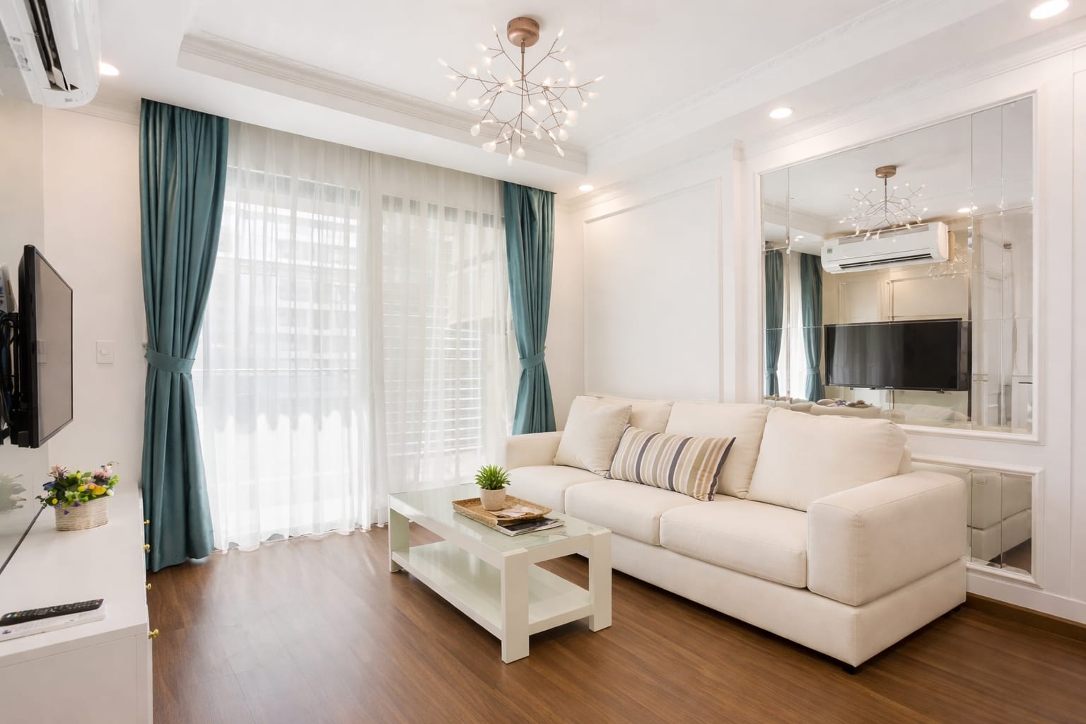 Living room of a 1 bedroom apartment in Ho Chi Minh City