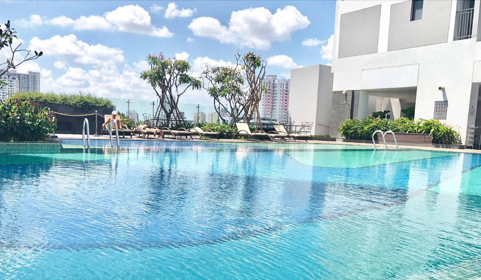 Outdoor swimming pool at Saigon Apartment