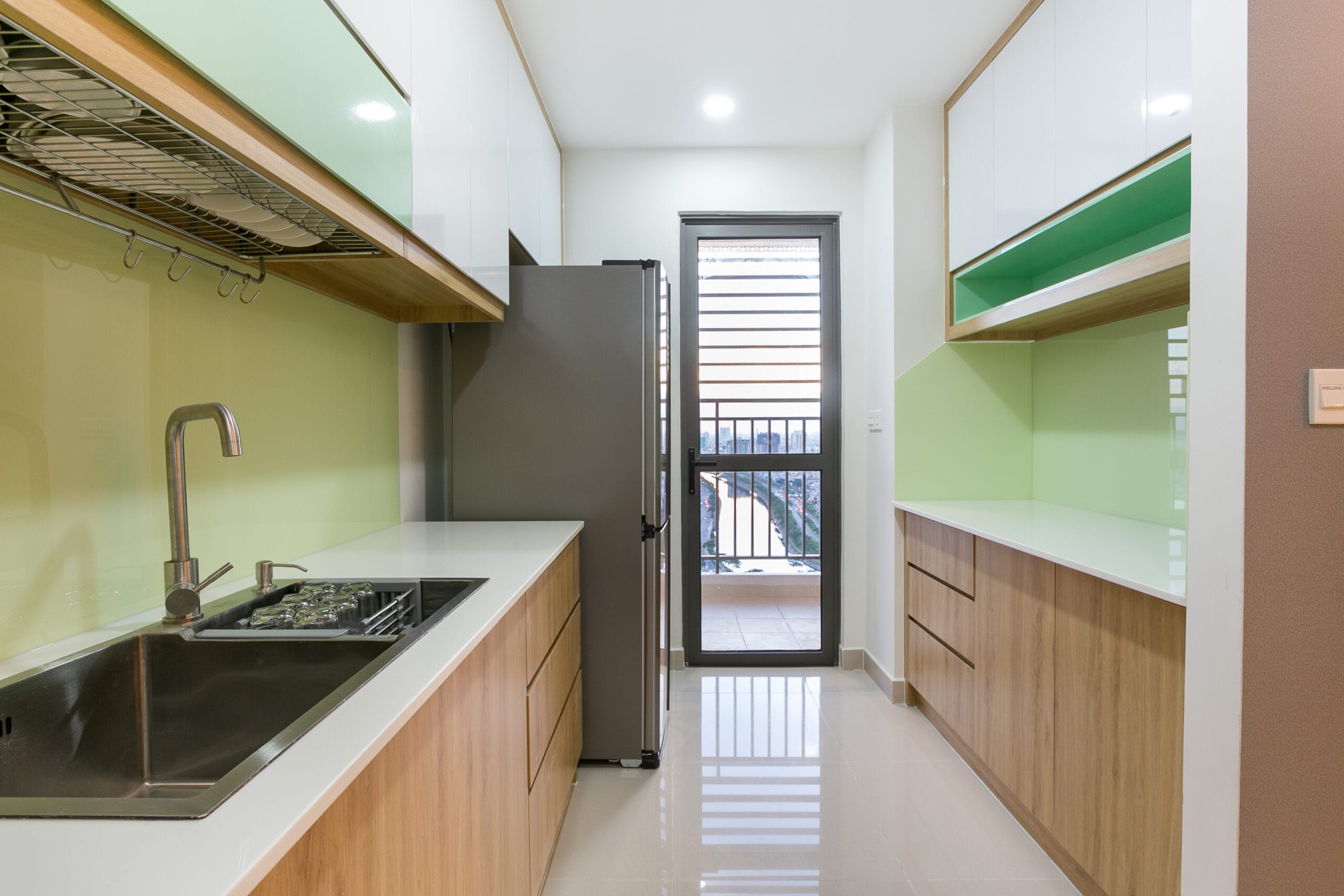 Fully equipped kitchen in 3 bedroom apartment in Ho Chi Minh City