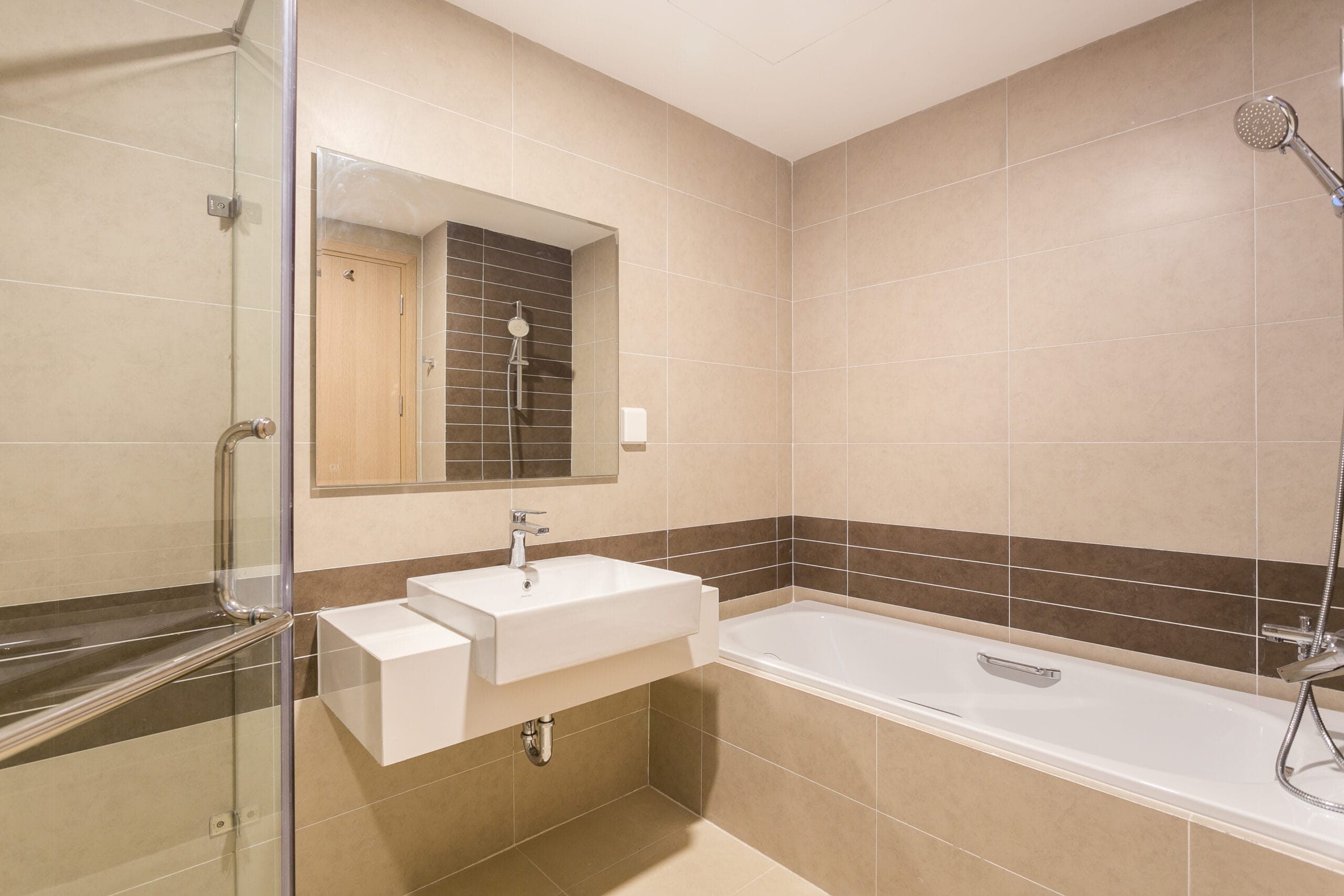 Bathroom in 3 bedroom apartment at Saigon Apartment