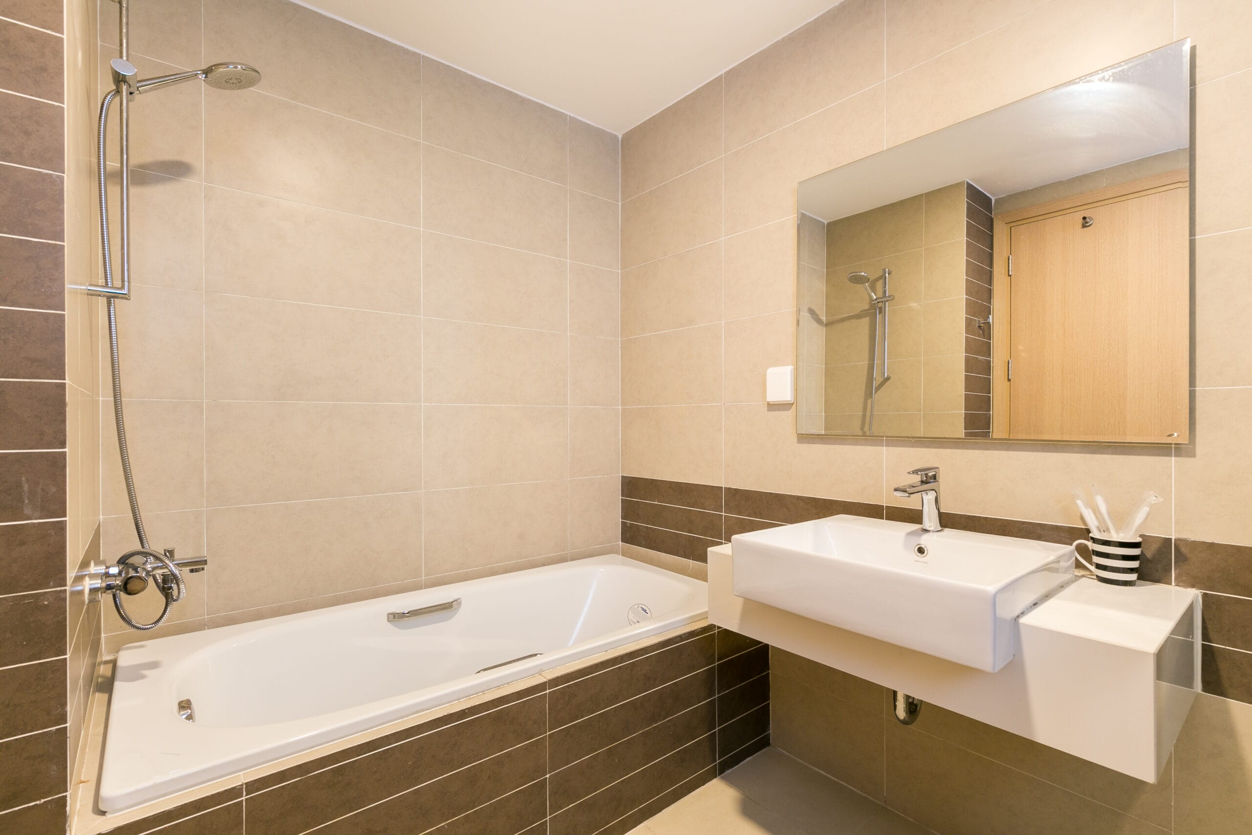 Clean bathroom in a serviced apartment in Saigon